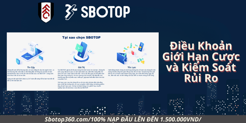 Điều Khoản Điều Kiện Về Giới Hạn Cược và Kiểm Soát Rủi Ro