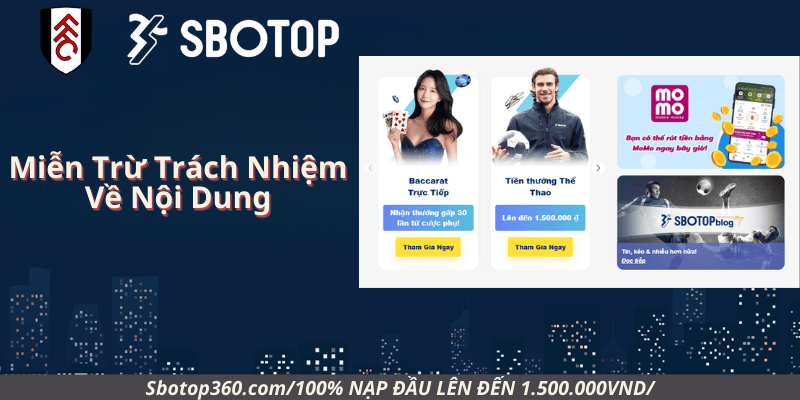 Miễn Trừ Trách Nhiệm Về Nội Dung